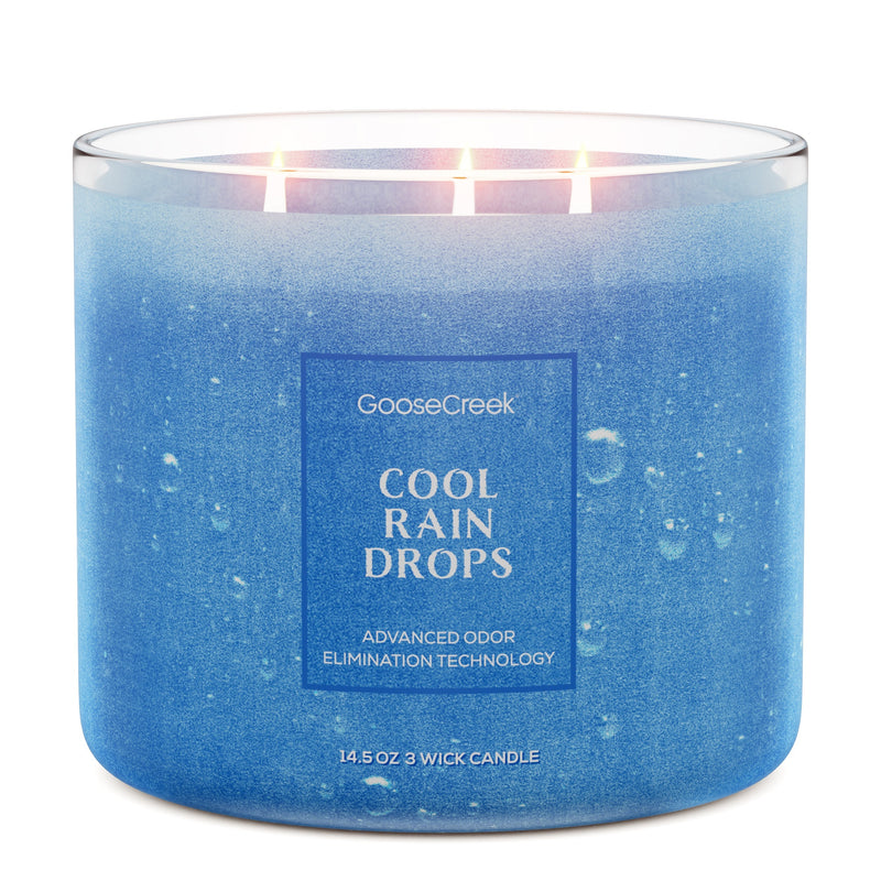 Cool Rain Drops Odor Eliminating 3-Wick Candle W8